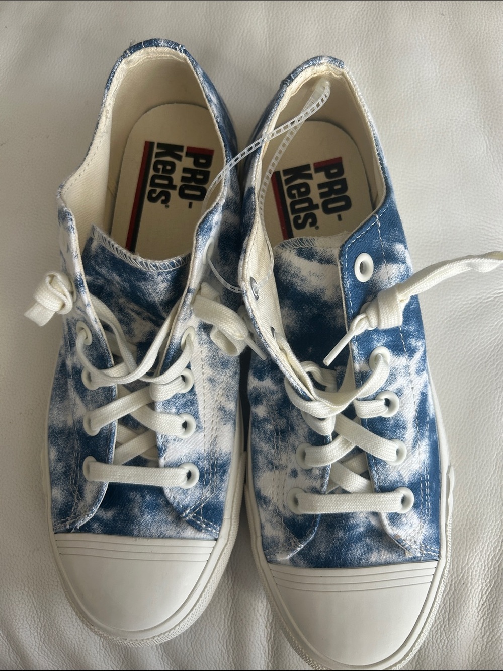 NEW Pro--Keds Women's 10.5 Men’s 9 Unisex Blue Tie-Dye Canvas Sneakers